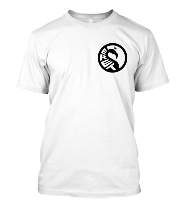 Eret Alastair Crowned Flamingo Black Circle T-Shirt