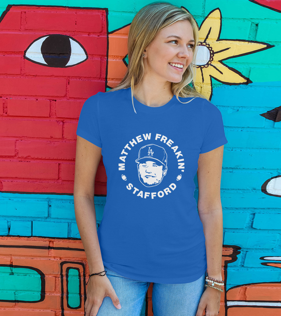 Matthew Freakin' Stafford LA Baseball Cap Image T-Shirt