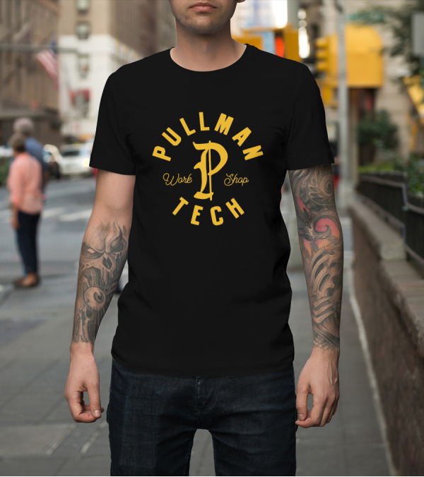 Shirt: Pullman Tech WorkShop Vintage Style Retro Monogram T-Shirt Pullman Tech WorkShop Vintage Style Retro Monogram T-Shirt