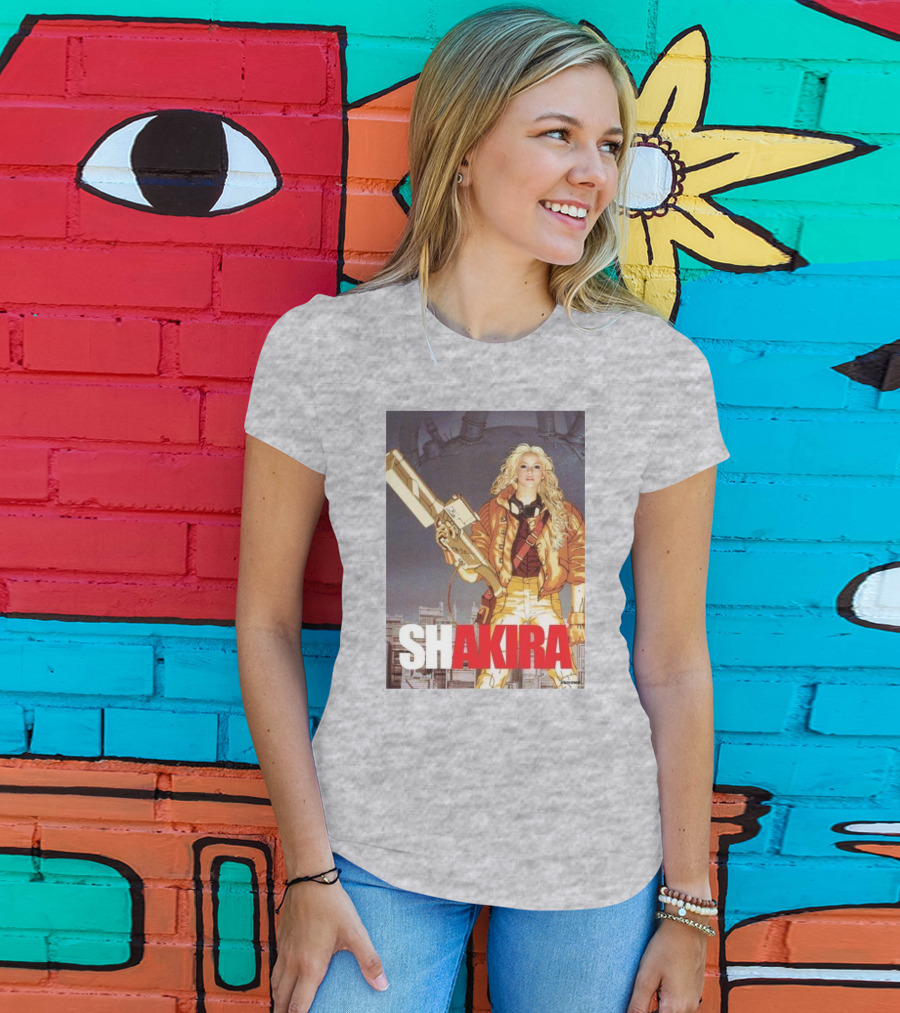 SHAKIRA AKIRA Manga Fusion With Bold Heroic T-Shirt