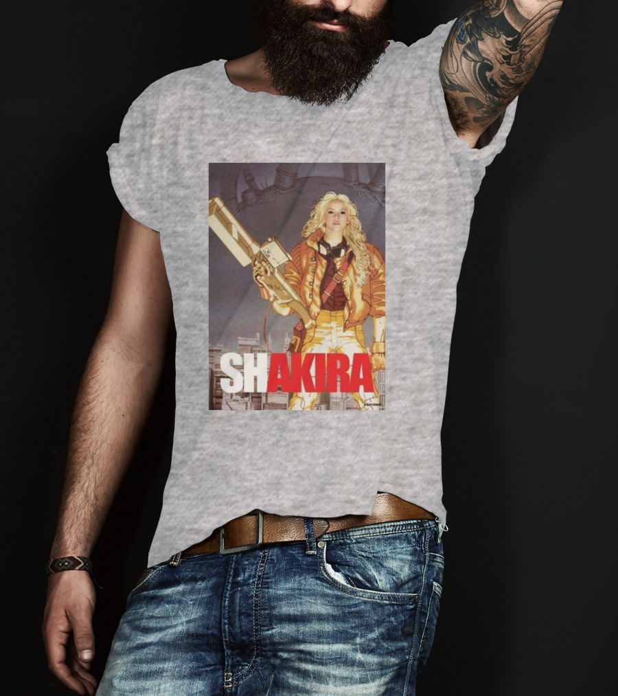 SHAKIRA AKIRA Manga Fusion With Bold Heroic T-Shirt