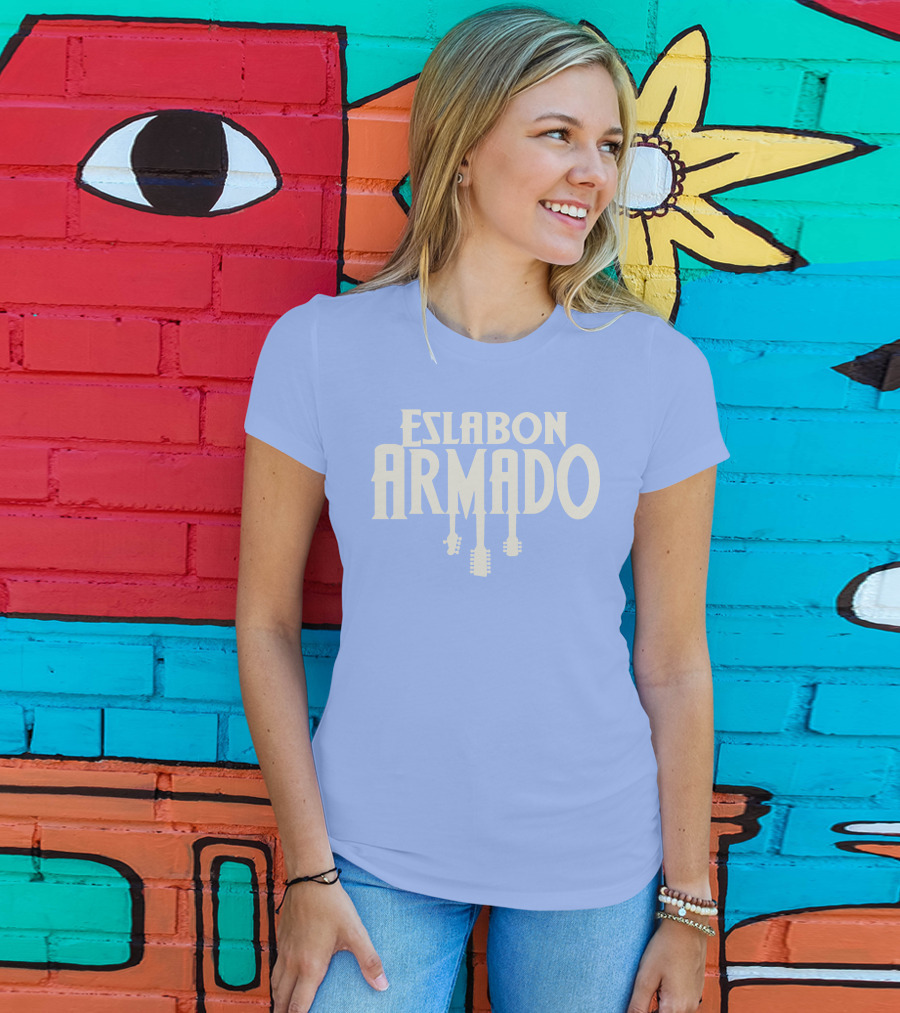 Eslabon Armado Guitar Typography T-Shirt