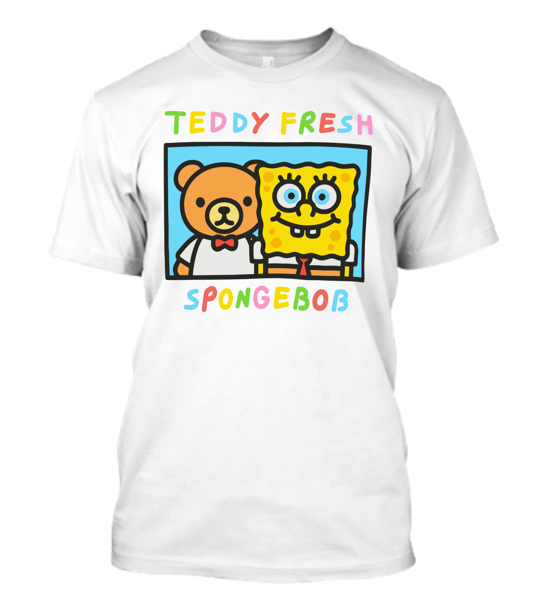 Teddy Fresh SpongeBob Bear Cartoon Collaboration T-Shirt