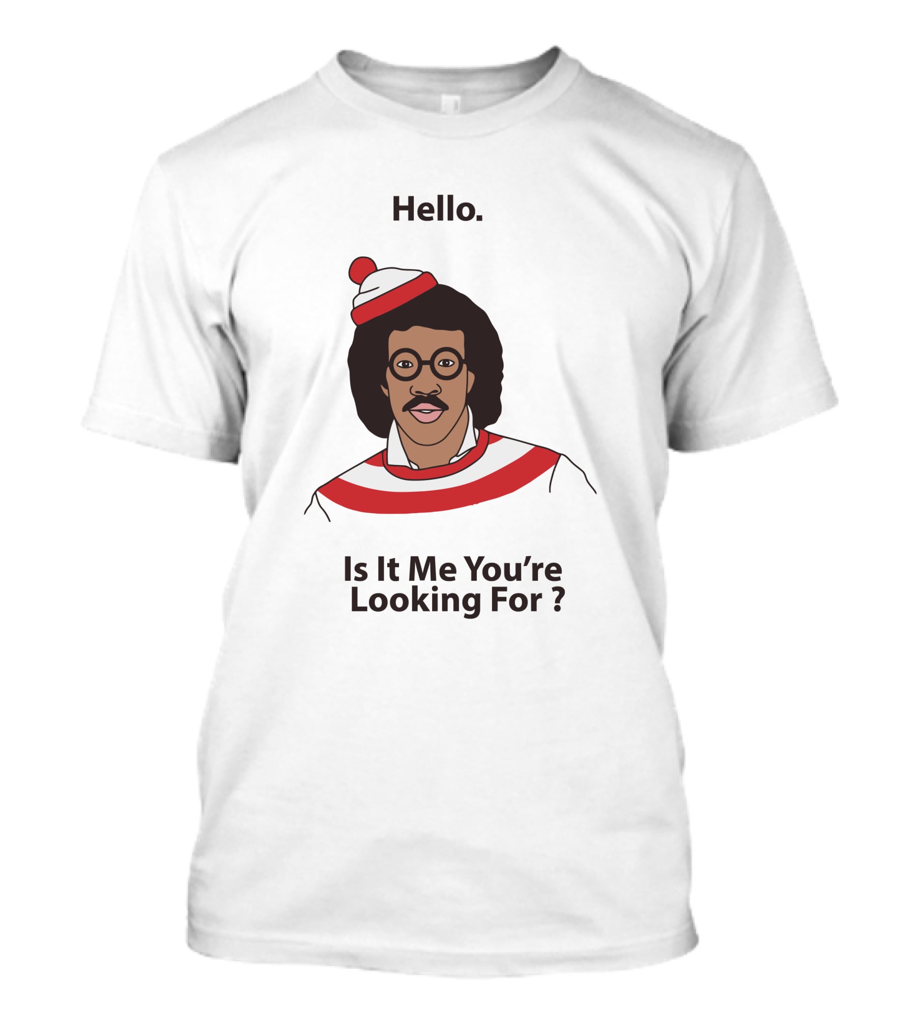 Hello Is It Me You're Looking For Lionel Richie Waldo T-Shirt
