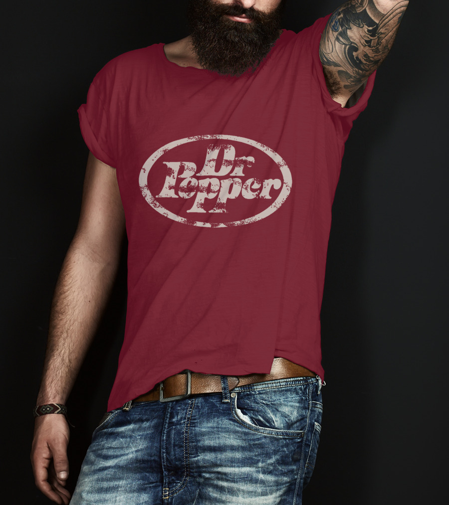 Dr Pepper Distressed Vintage Oval T-Shirt