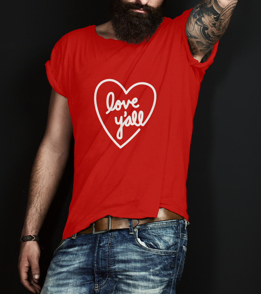 Love Y'all Red Heart T-Shirt