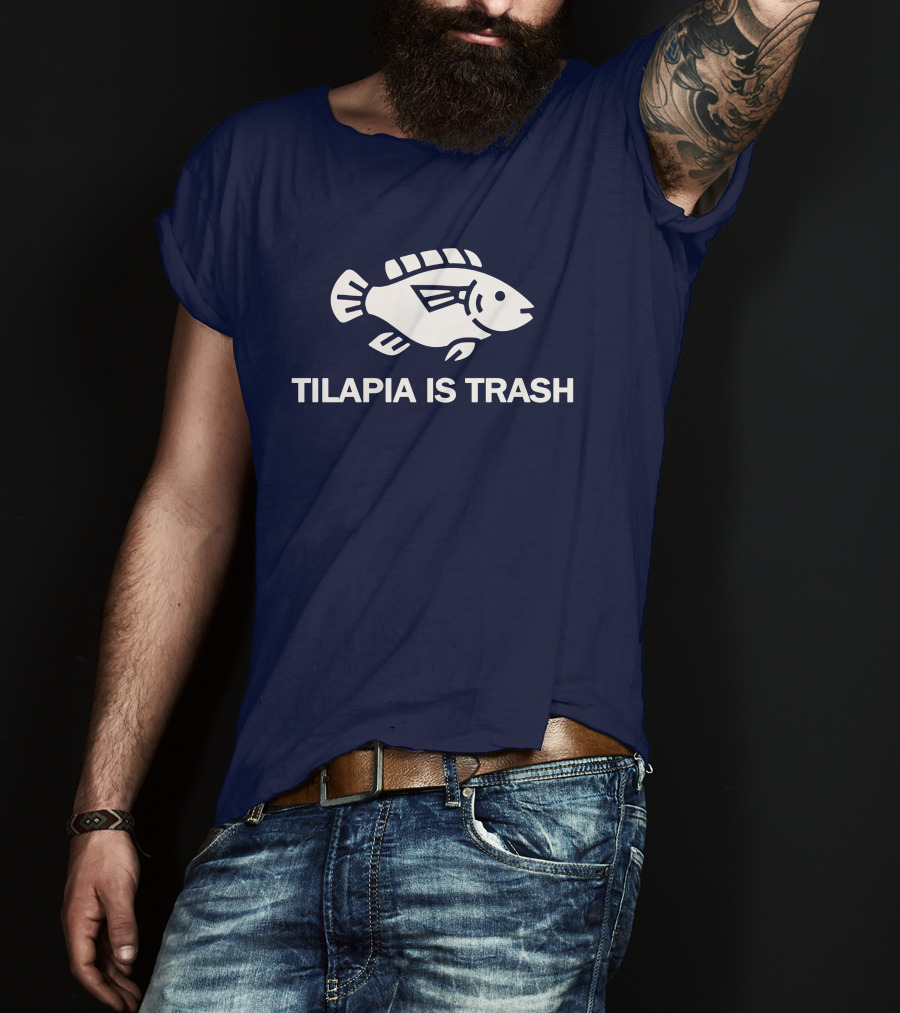 Soulp Merch Tilapia Is Trash Graphic Fish T-Shirt