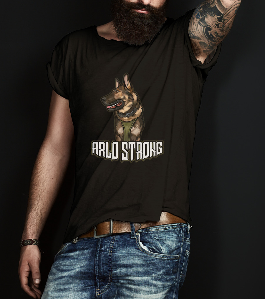 K9arlo Arlo Strong German Shepherd Featured T-Shirt