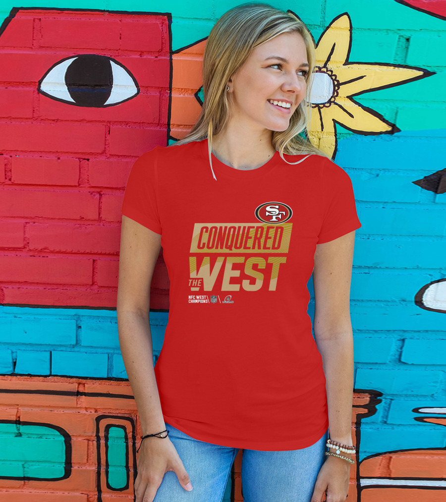 San Francisco 49Ers Conquered The West NFL Logo 49ers Shop T-Shirt