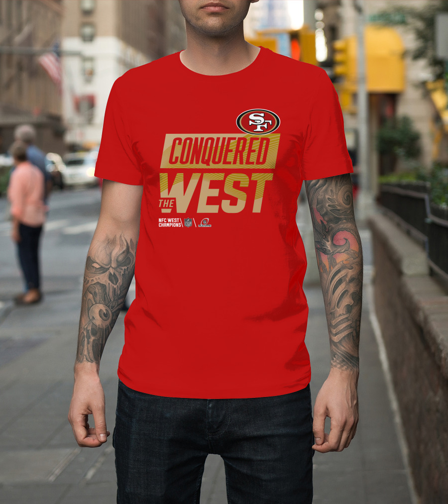 San Francisco 49Ers Conquered The West NFL Logo 49ers Shop T-Shirt