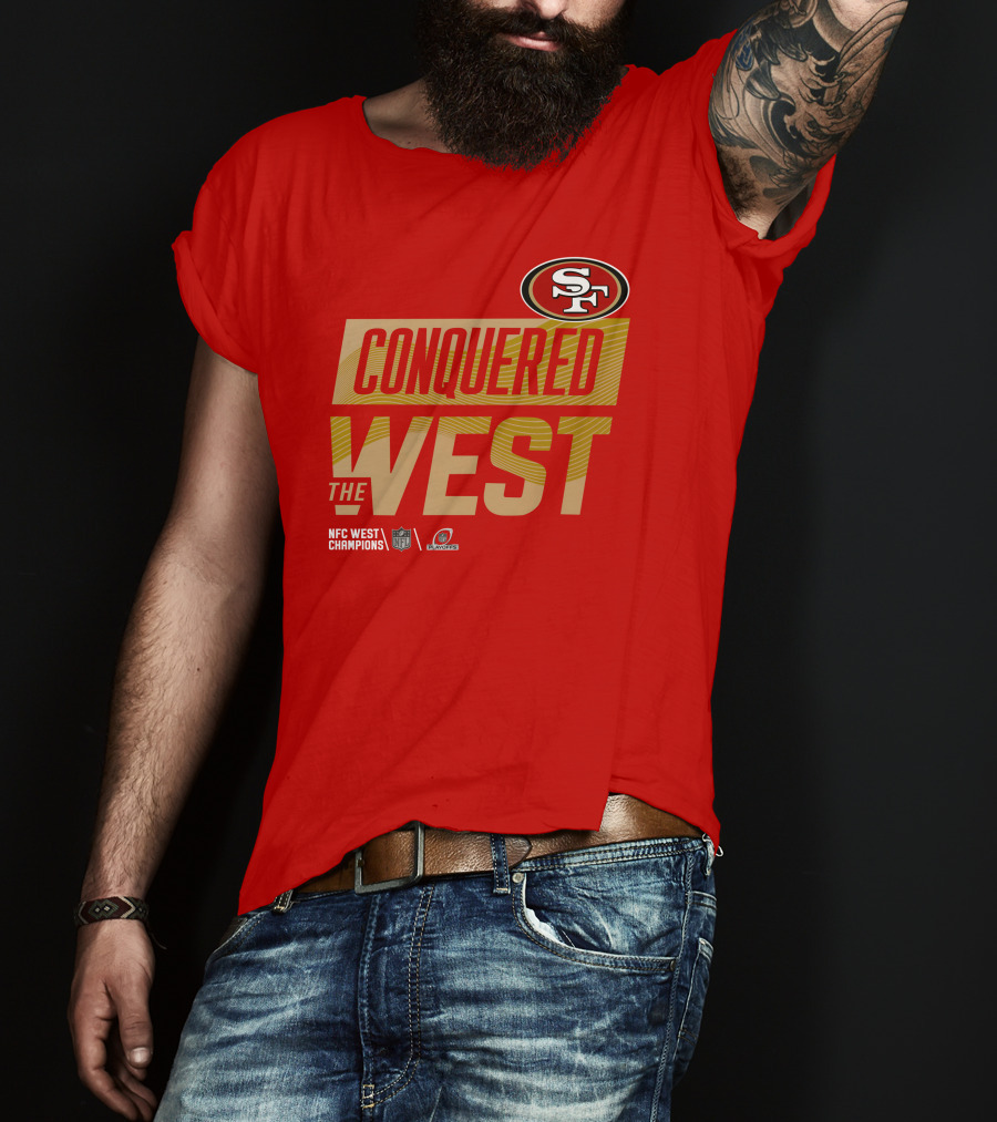 San Francisco 49Ers Conquered The West NFL Logo 49ers Shop T-Shirt