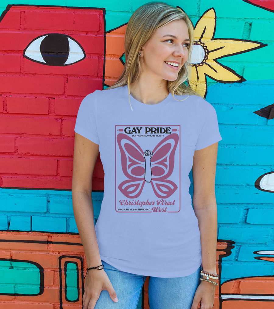 Gay Pride San Francisco June 25 1972 Christopher Street West T-Shirt