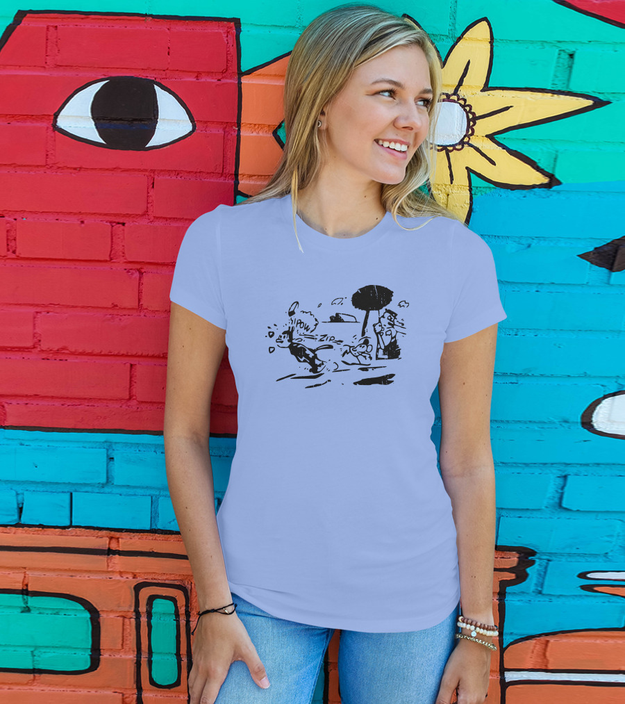 Krazy Kat Jules Pow Zip Comic Scene T-Shirt
