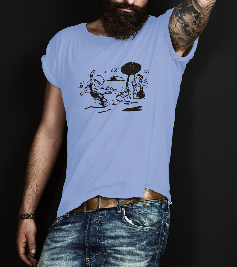 Krazy Kat Jules Pow Zip Comic Scene T-Shirt