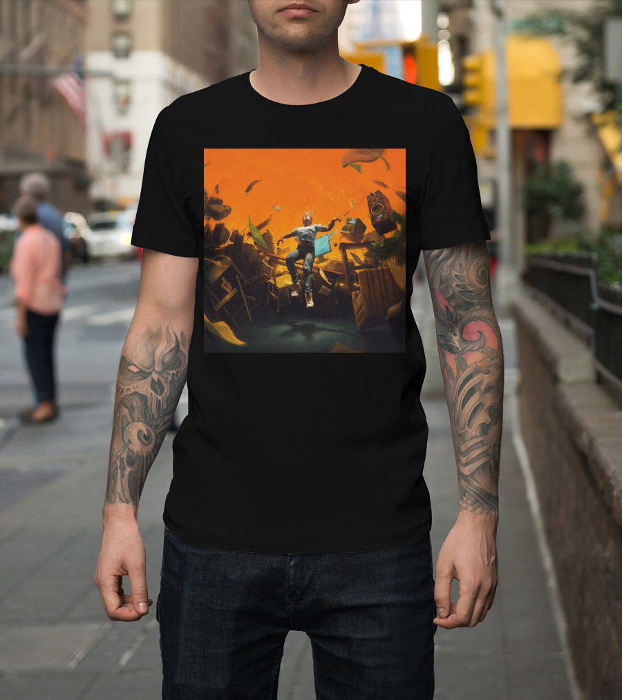 nopressureshop com Logic No Pressure Album Cover Floating Surreal Scene T-Shirt