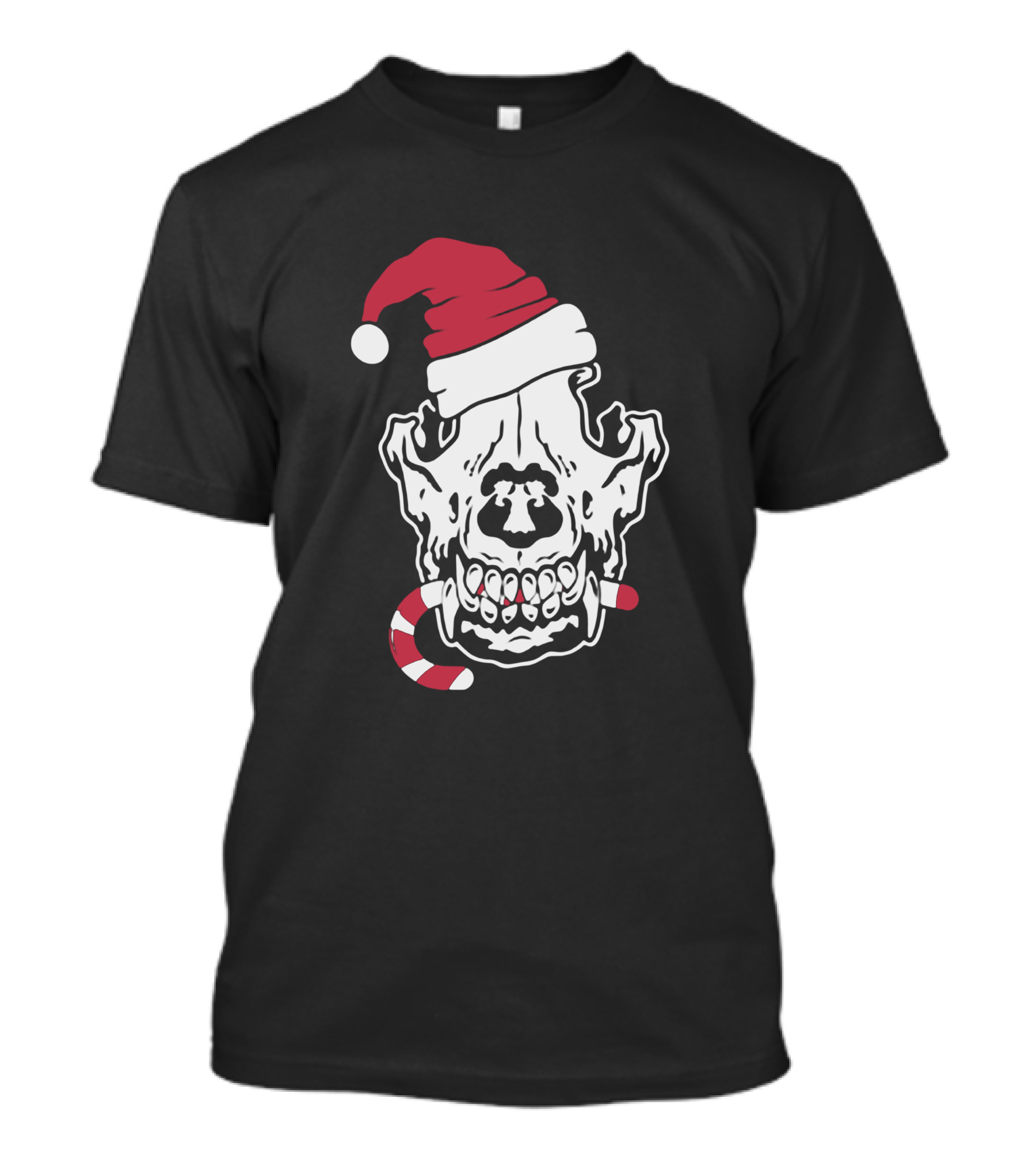 Streetspeed717 Skull Santa Candy Cane Holiday T-Shirt