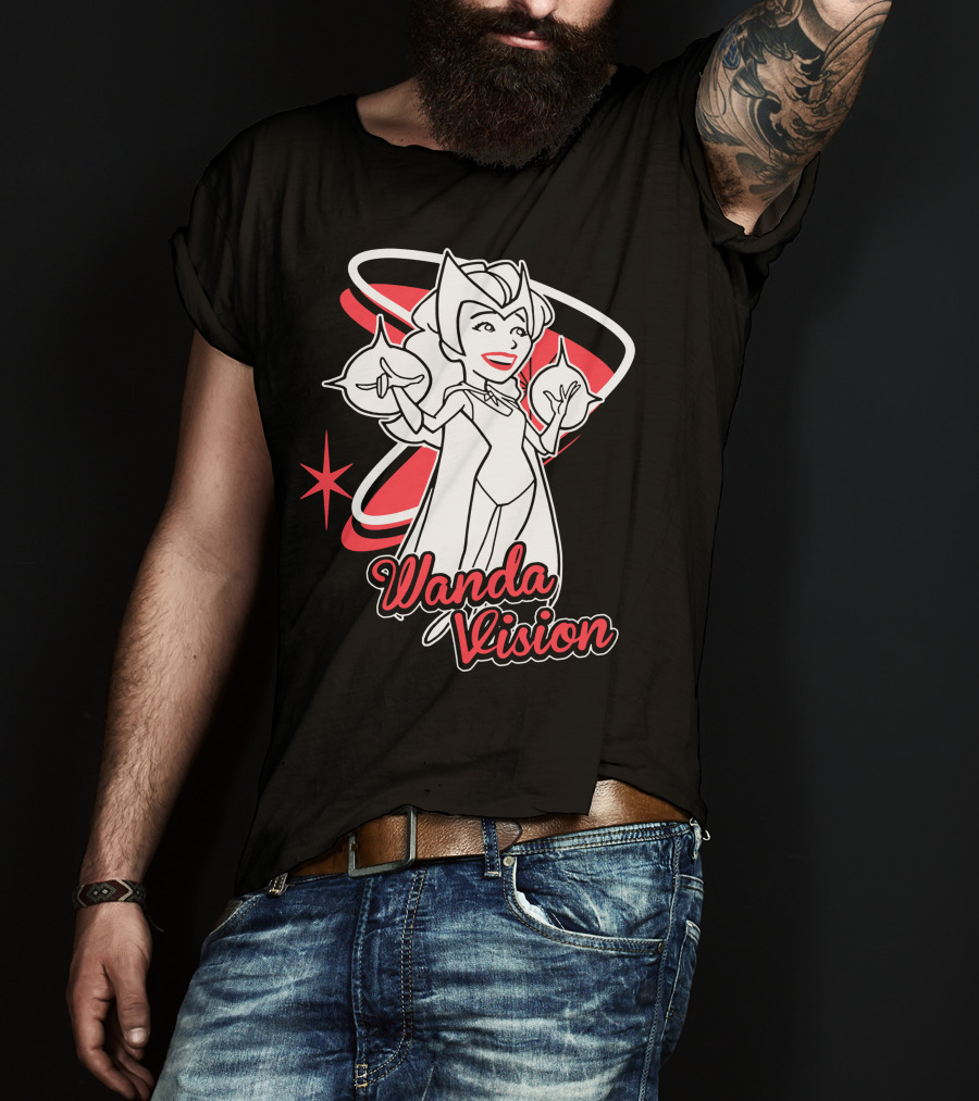 WandaVision Scarlet Witch Retro Cartoon T-Shirt