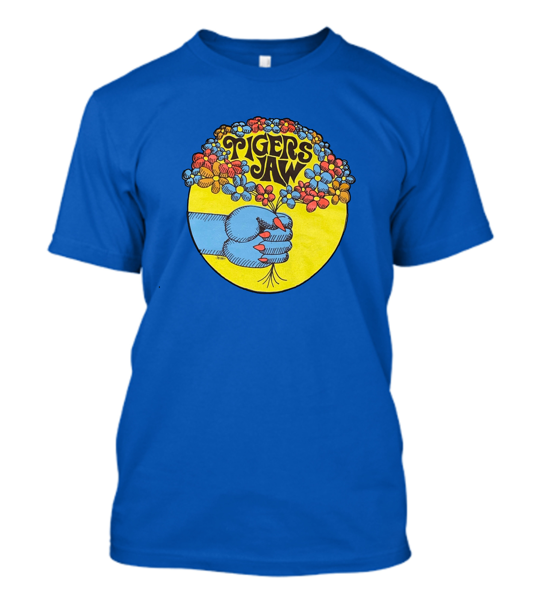 Tigers Jaw Flower Fist Retro Psychedelic Merch T-Shirt