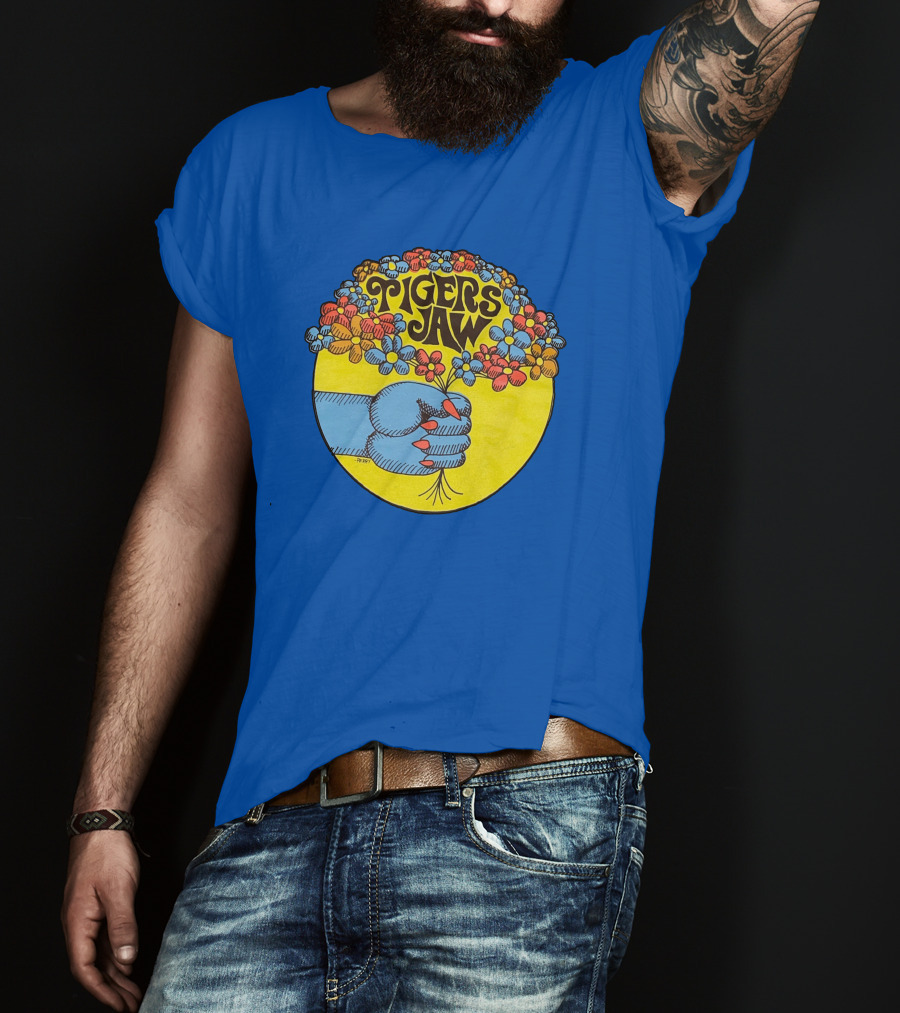 Tigers Jaw Flower Fist Retro Psychedelic Merch T-Shirt