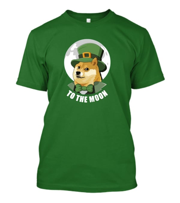TO THE MOON Doge Leprechaun T-Shirt