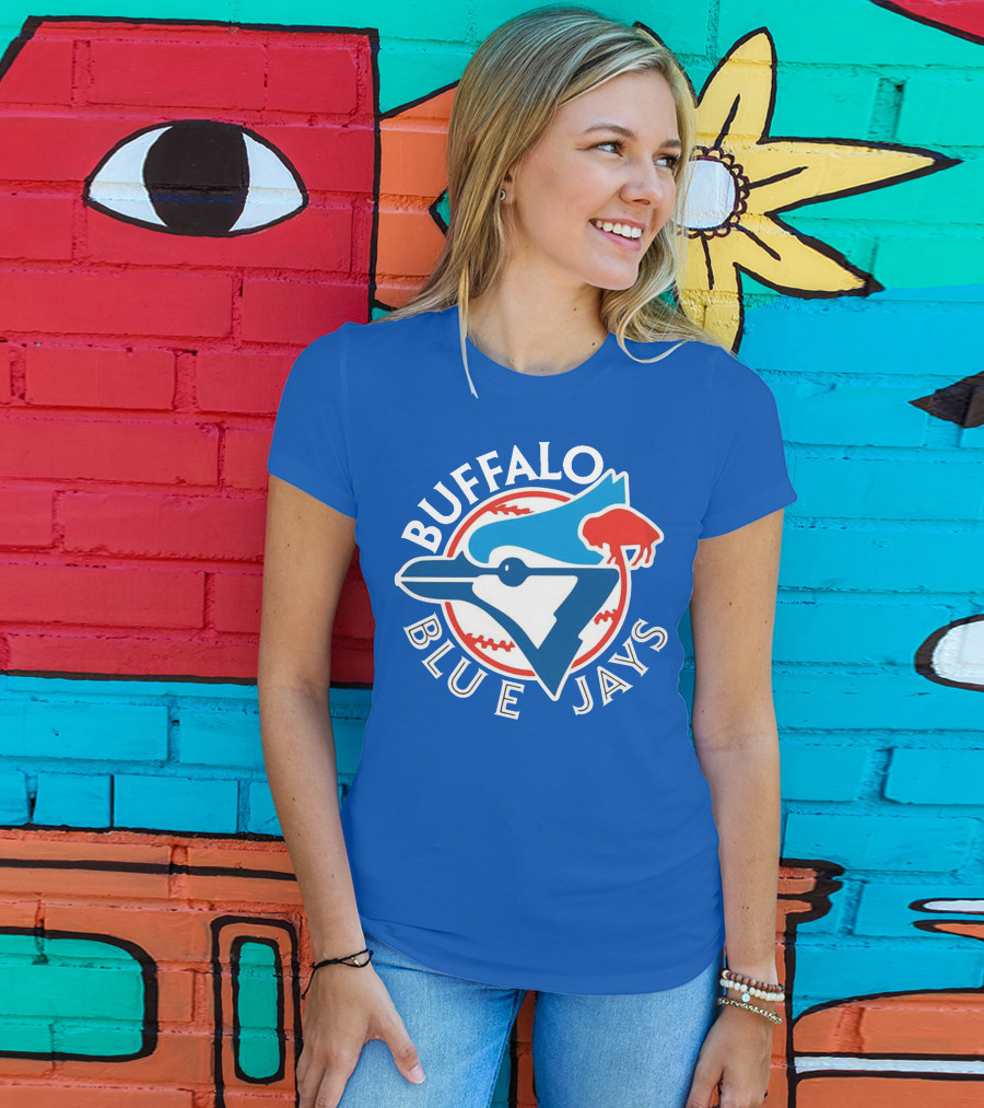 Buffalo Blue Jays Vintage Baseball Logo Fusion T-Shirt