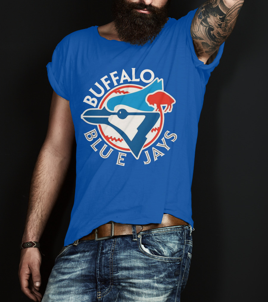 Buffalo Blue Jays Vintage Baseball Logo Fusion T-Shirt