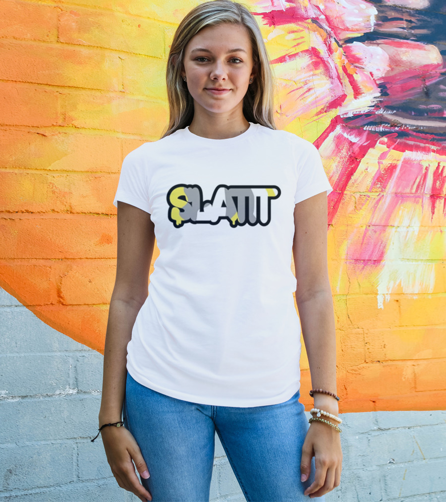 SLATT Graffiti Drip Bold Block Letters T-Shirt