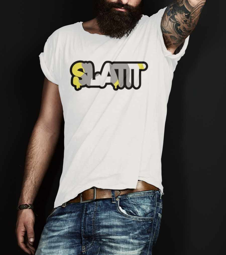SLATT Graffiti Drip Bold Block Letters T-Shirt