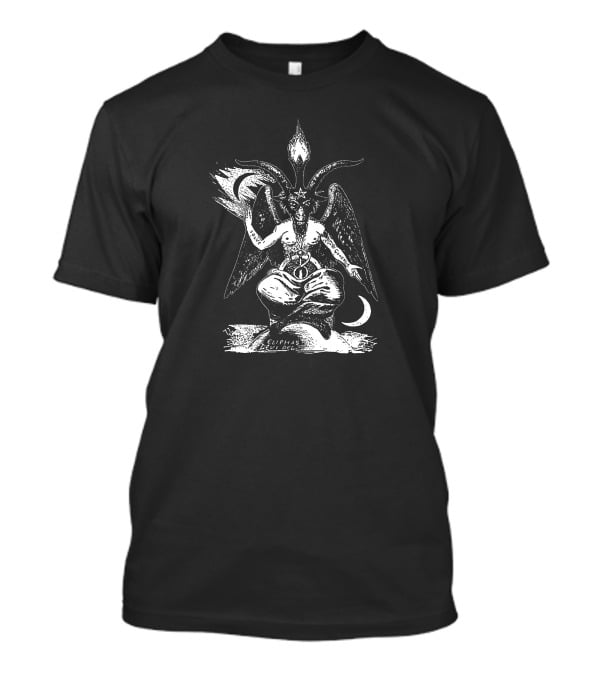 Baphomet Eliphas Levi Symbol With Wings And Crescent Moons T-Shirt