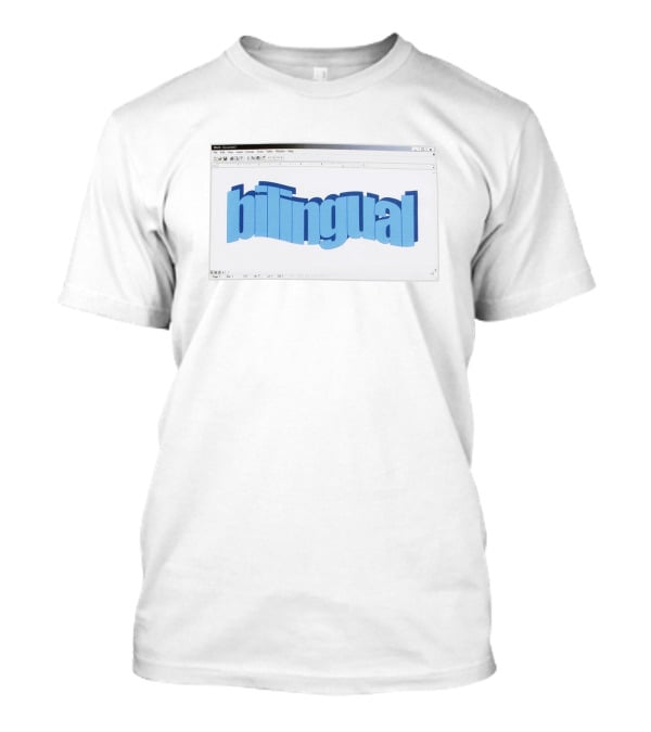 Bilingual Looking For Lewys Merch Blue Text T-Shirt