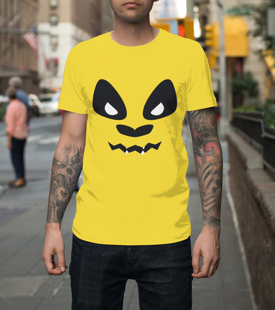 Sapnap Merch Halloween Panda Face Yellow T-Shirt