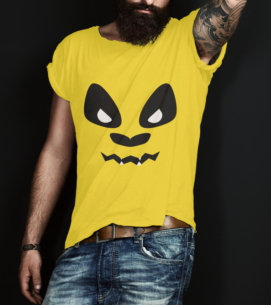 Sapnap Merch Halloween Panda Face Yellow T-Shirt