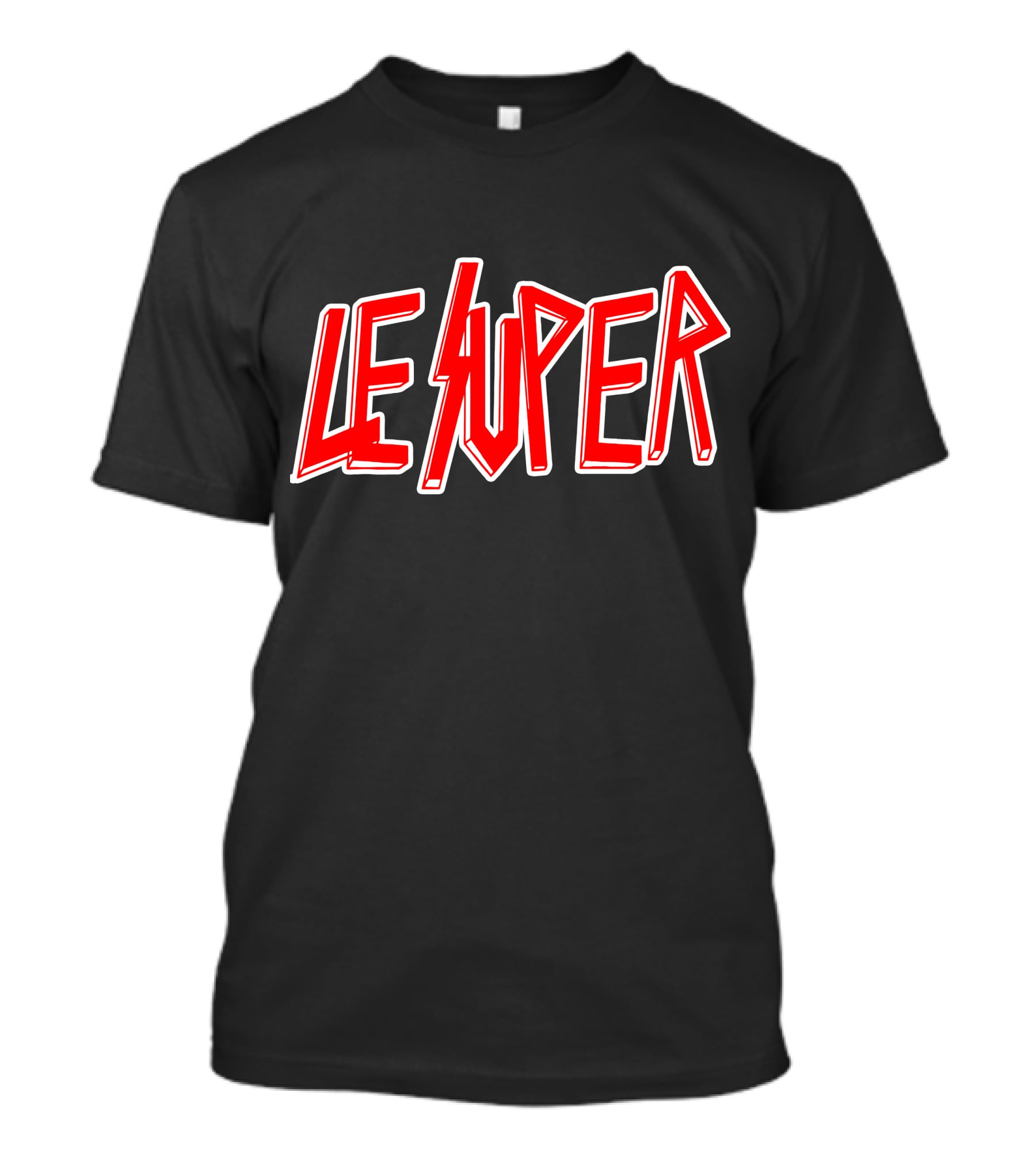 Rhest Ville Le Super Bold Red Typography T-Shirt