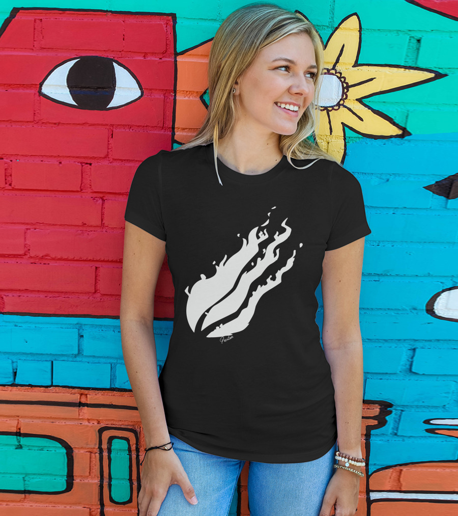 Preston Flame Black White T-Shirt