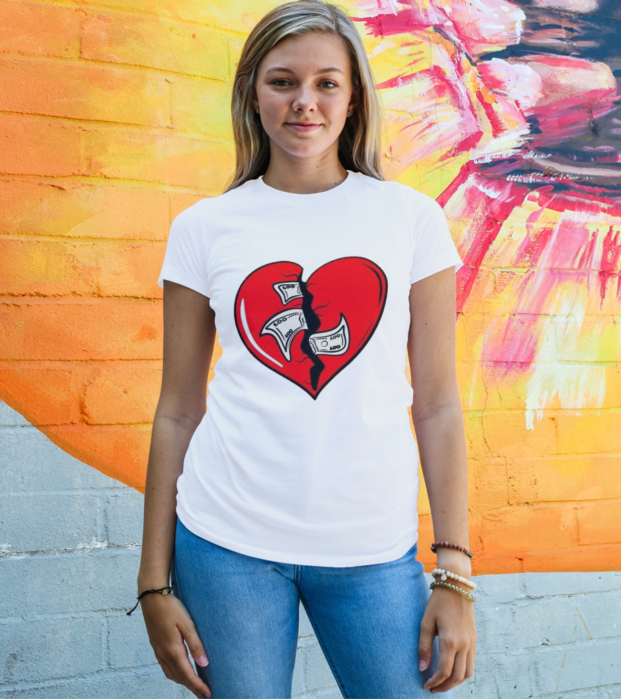 Baws Heart Broken With Money Inside T-Shirt