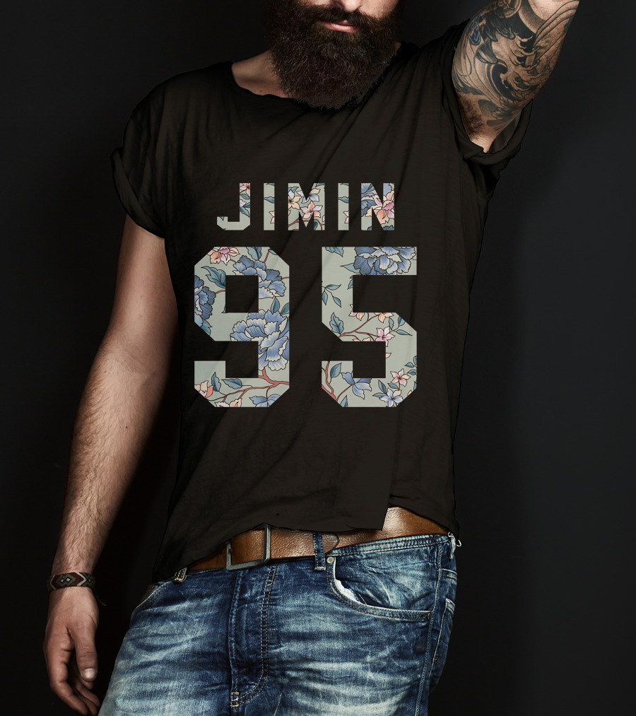 Jimin 95 Floral Pattern Kpop T-Shirt