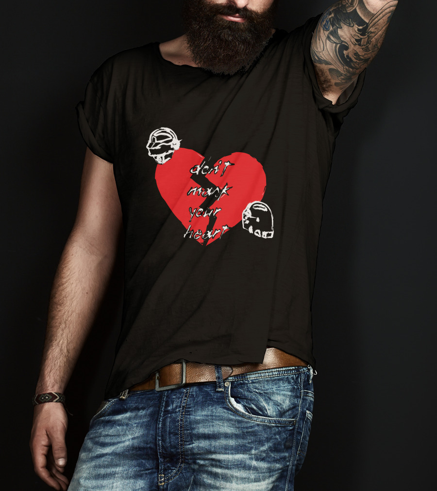 Don't Mark Your Heart Daft Helmets Shirtbimbo Merch T-Shirt