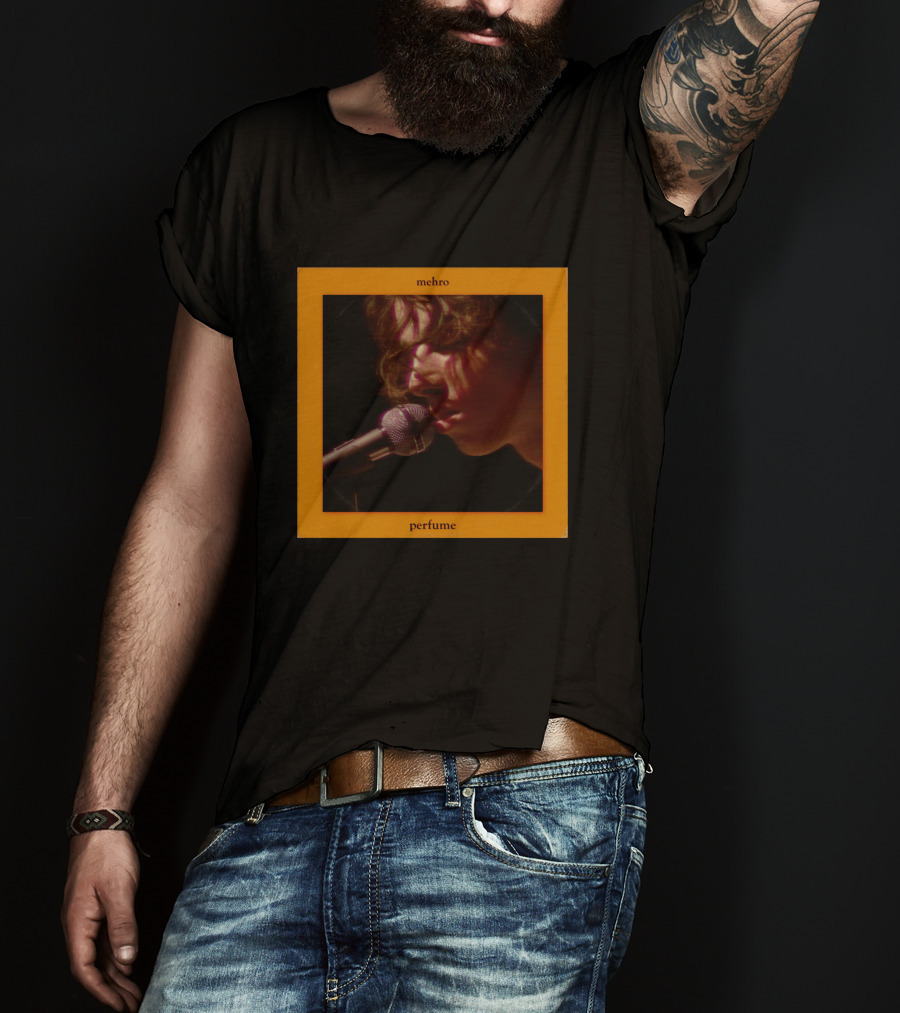 Mehro Merch Perfume Singer Photo Orange Frame T-Shirt