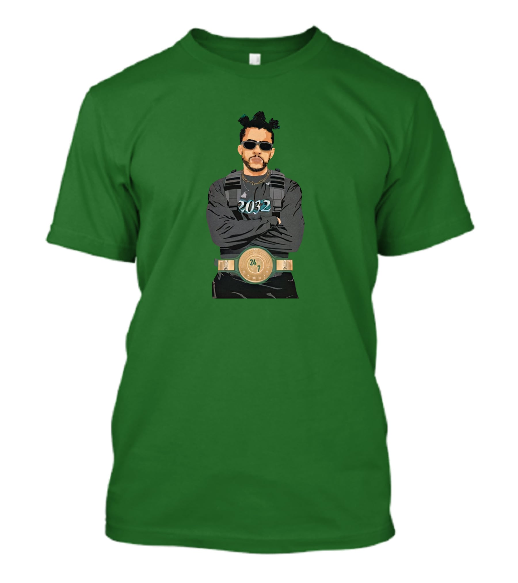 Bad Bunny Champion 2032 24/7 Belt T-Shirt