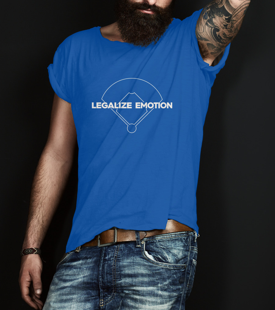 Trevorbauer Merch Legalize Emotion Baseball Field Diagram T-Shirt