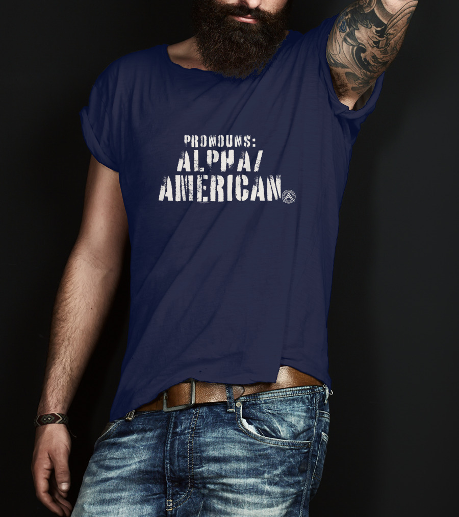Alpha American Pronouns Alpha American Textured T-Shirt