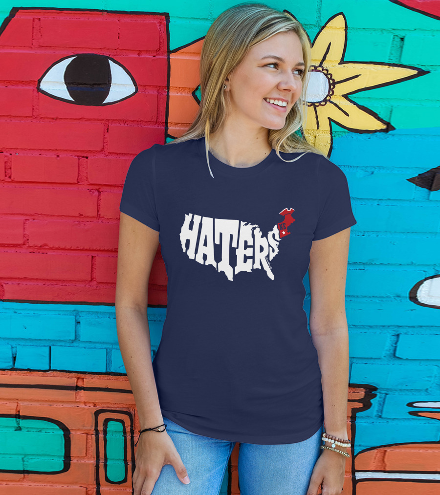 Haters New England Patriots Map T-Shirt