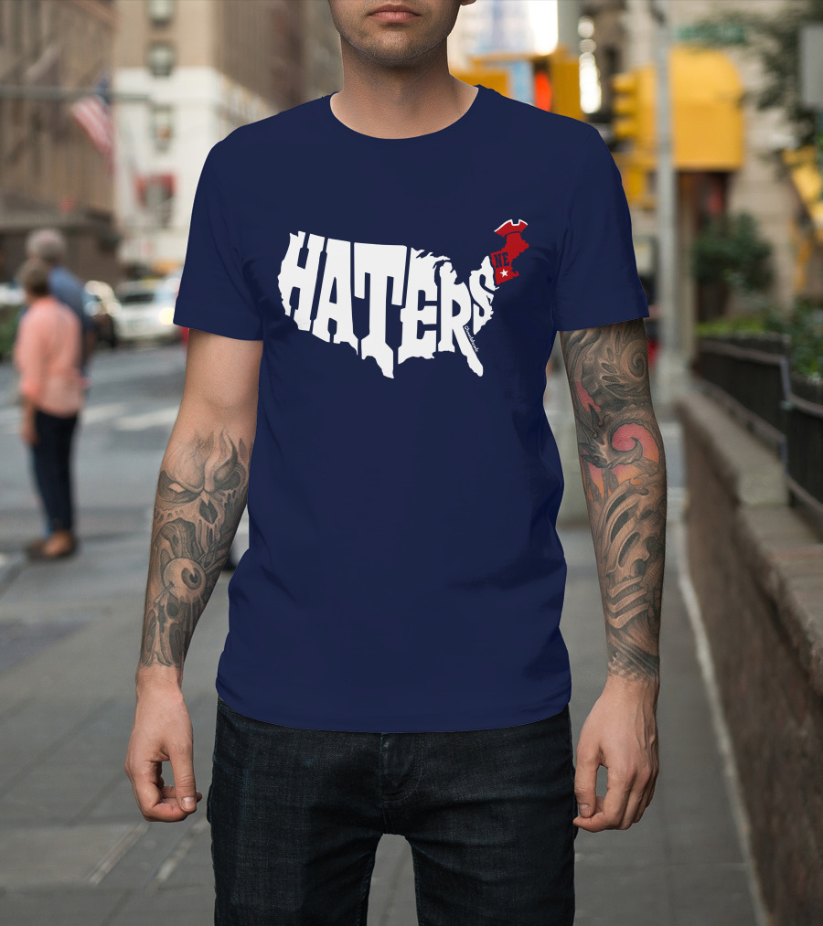 Haters New England Patriots Map T-Shirt