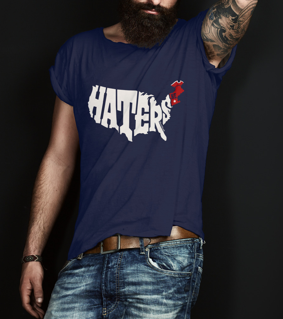 Haters New England Patriots Map T-Shirt