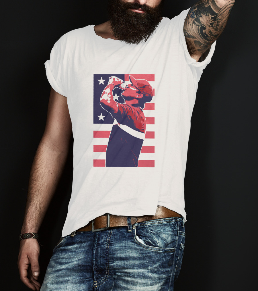Brooks Koepka The Chug American Flag T-Shirt