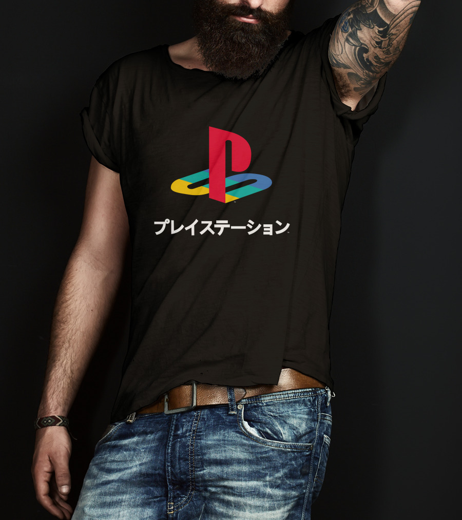 Cory Barlog Playstation Logo Japanese T-Shirt