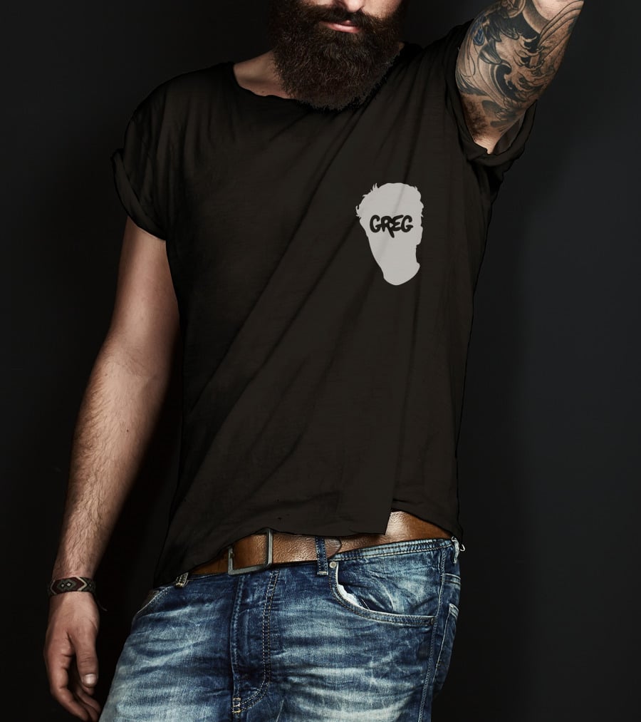 Danny Gonzalez Merch Greg Text Silhouette Pigment Dyed T-Shirt