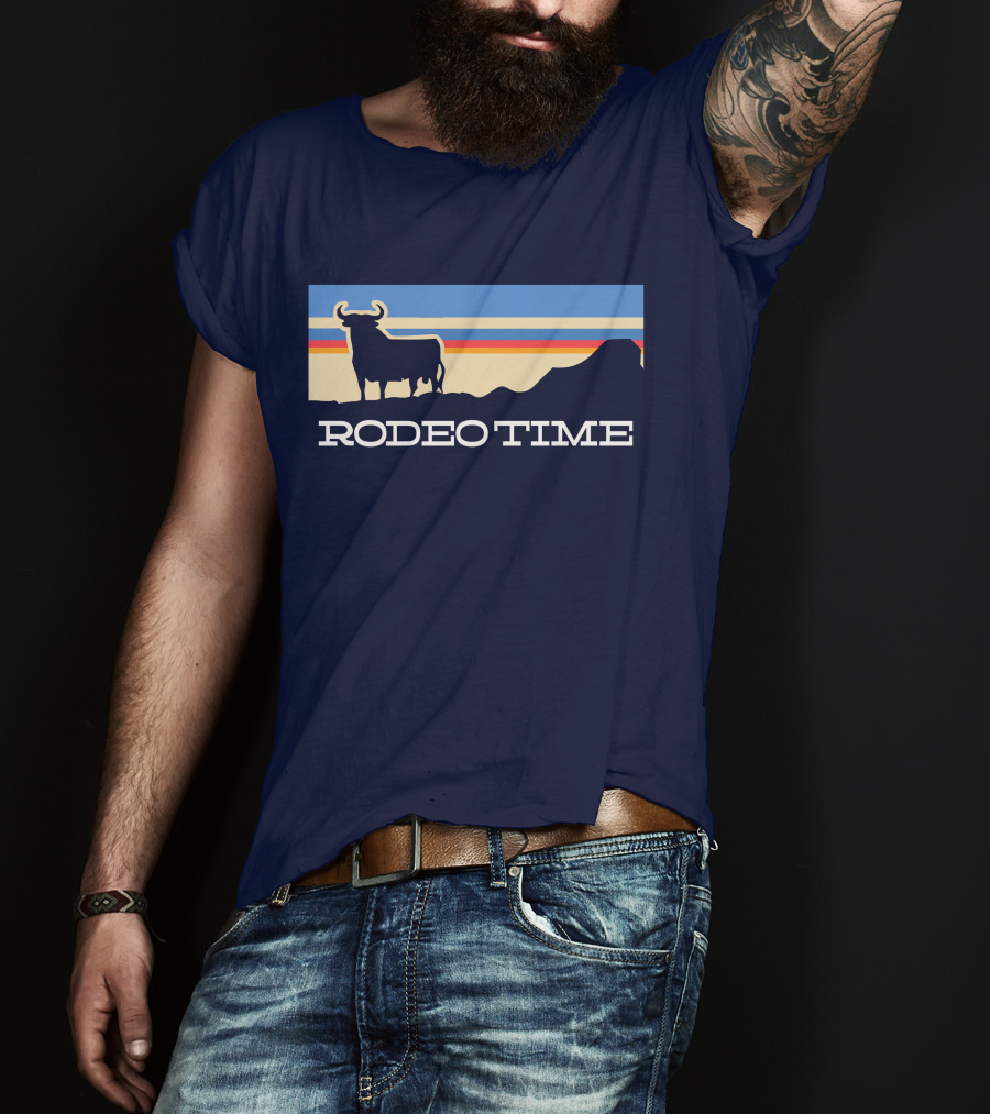 Rodeo Time Sunset Bull Silhouette By Dale Brisby T-Shirt