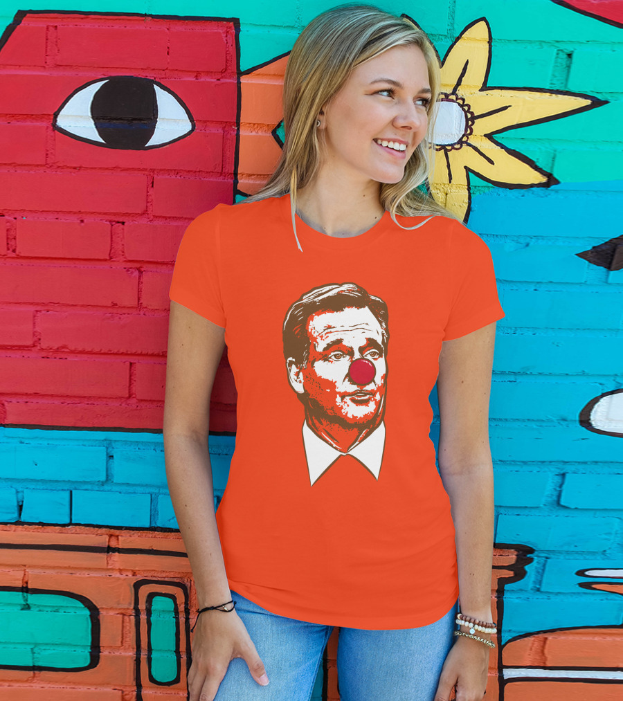 Cle Clown NFL Roger Goodell Red Nose Satire T-Shirt