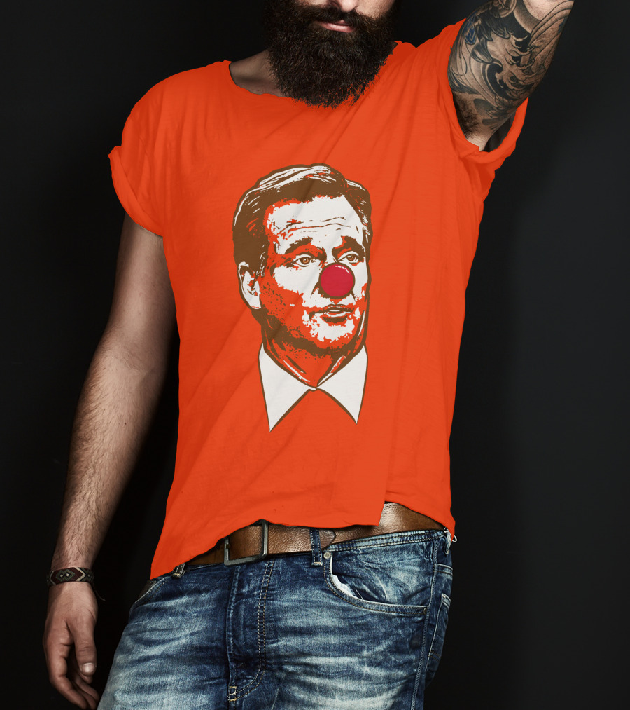 Cle Clown NFL Roger Goodell Red Nose Satire T-Shirt